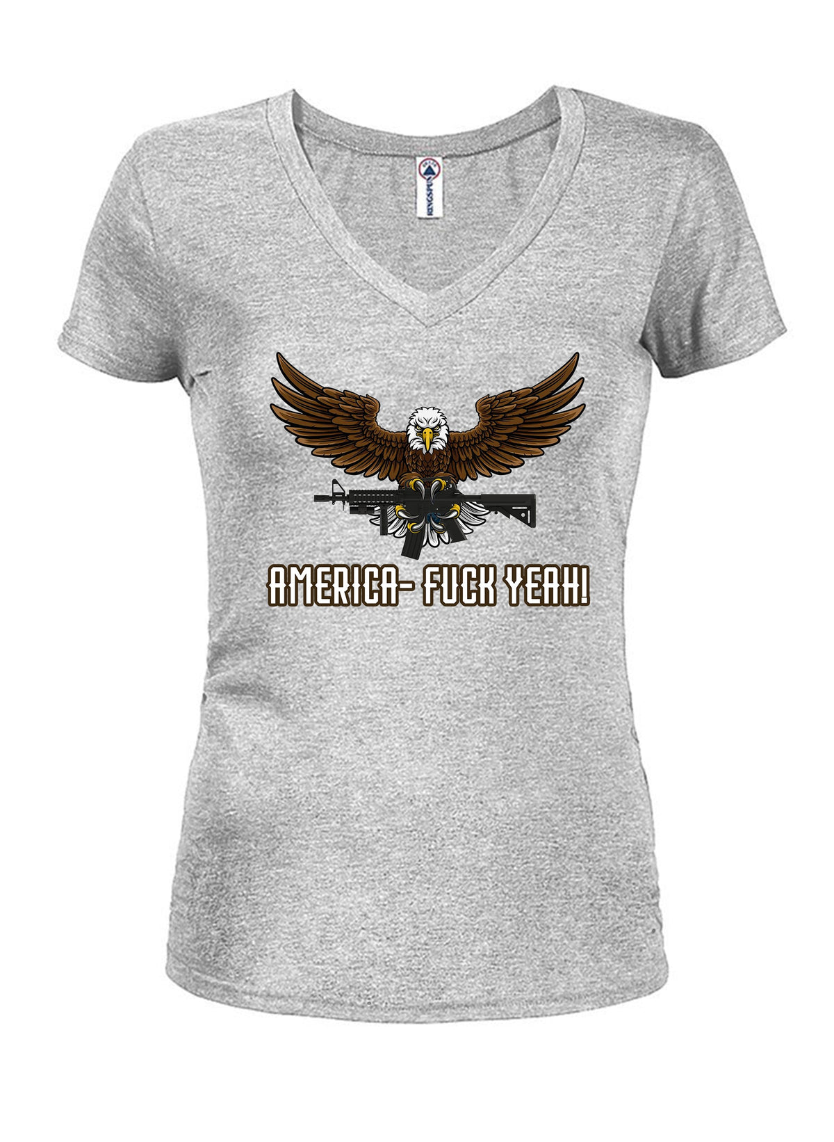 America - Fuck Yeah! Juniors V Neck T-Shirt product image 3