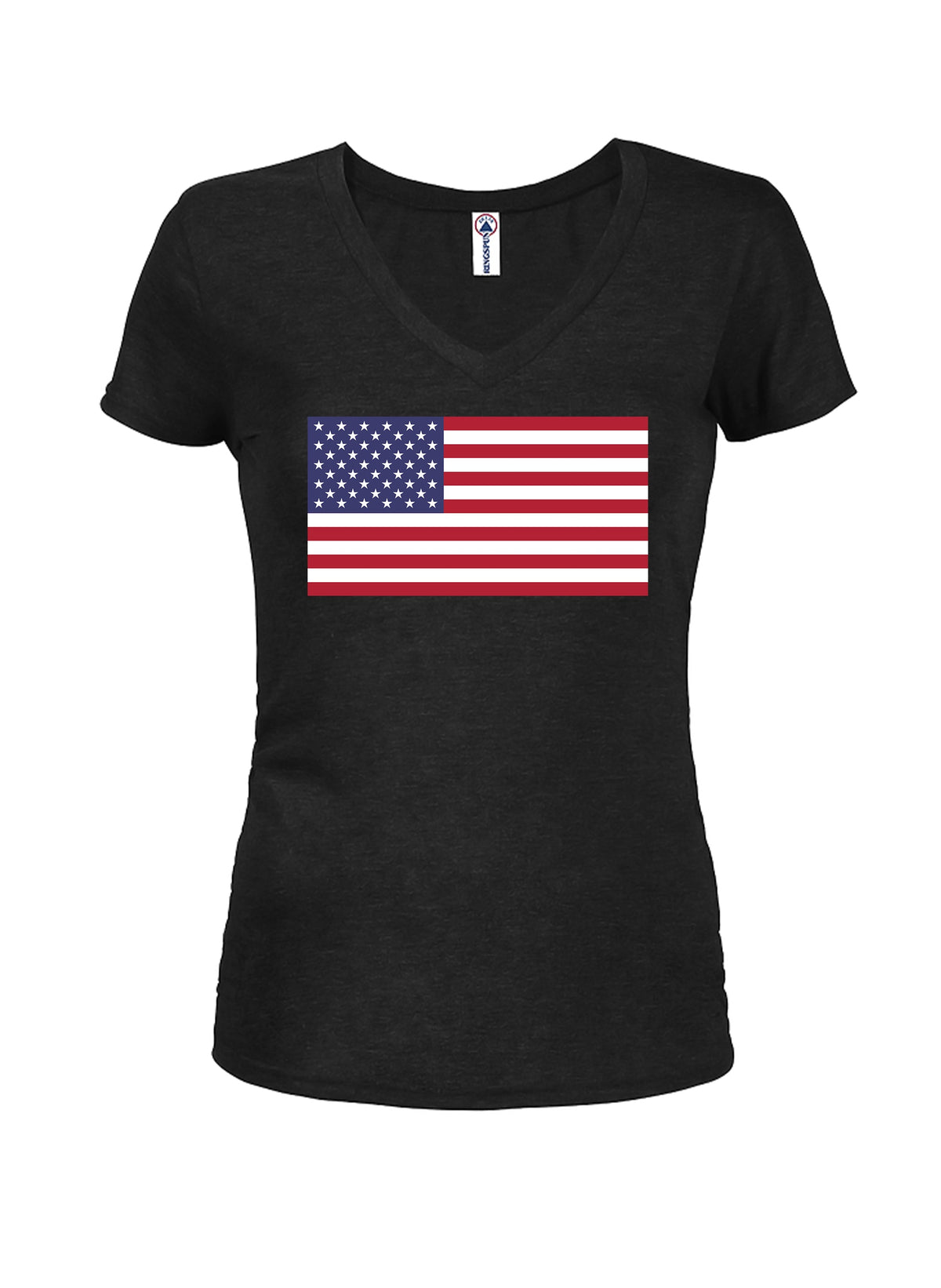 American Flag Juniors V Neck T-Shirt product image 1