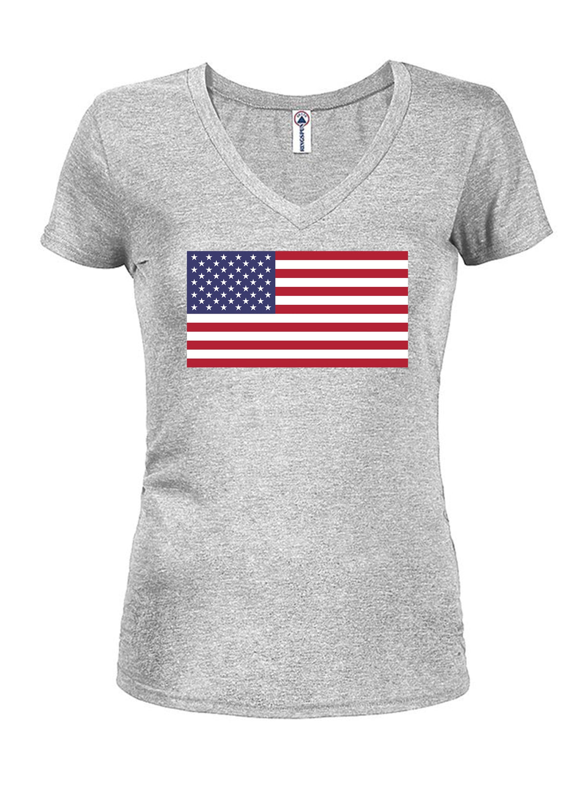 American Flag Juniors V Neck T-Shirt product image 3