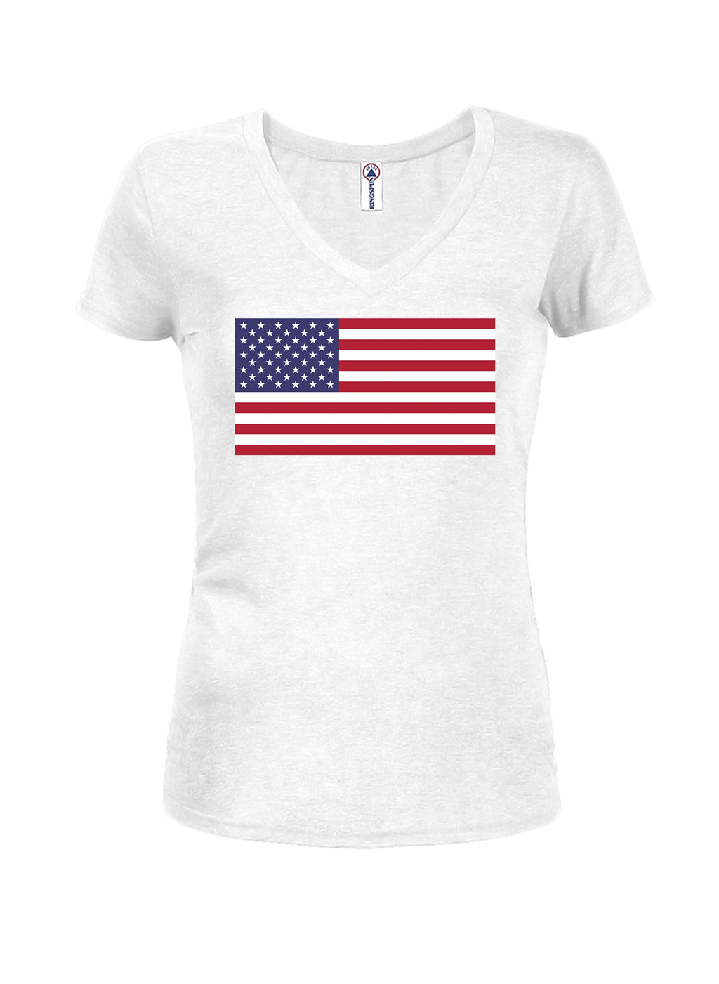 American Flag Juniors V Neck T-Shirt product image 2
