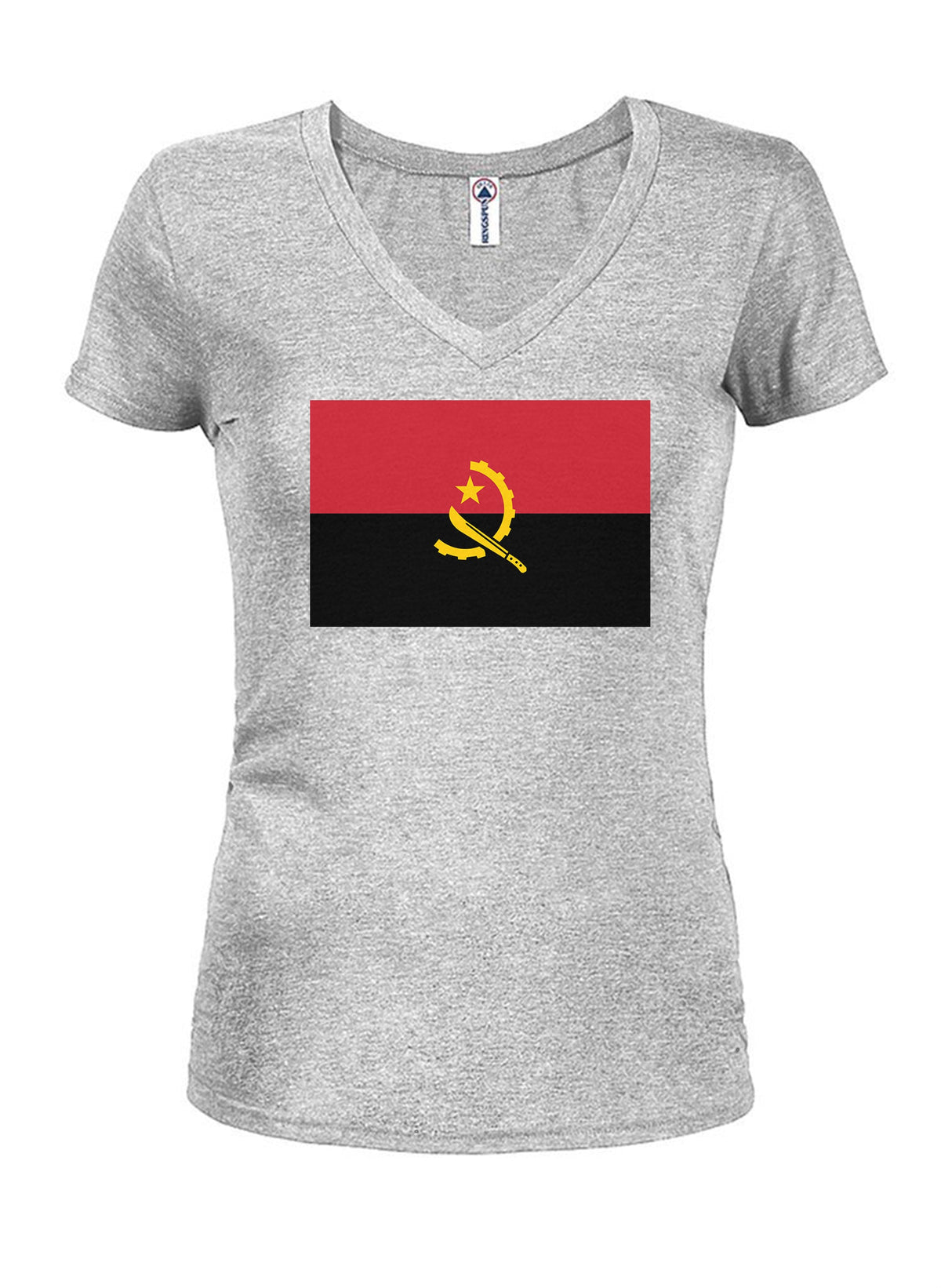 Angola Flag Juniors V Neck T-Shirt product image 3