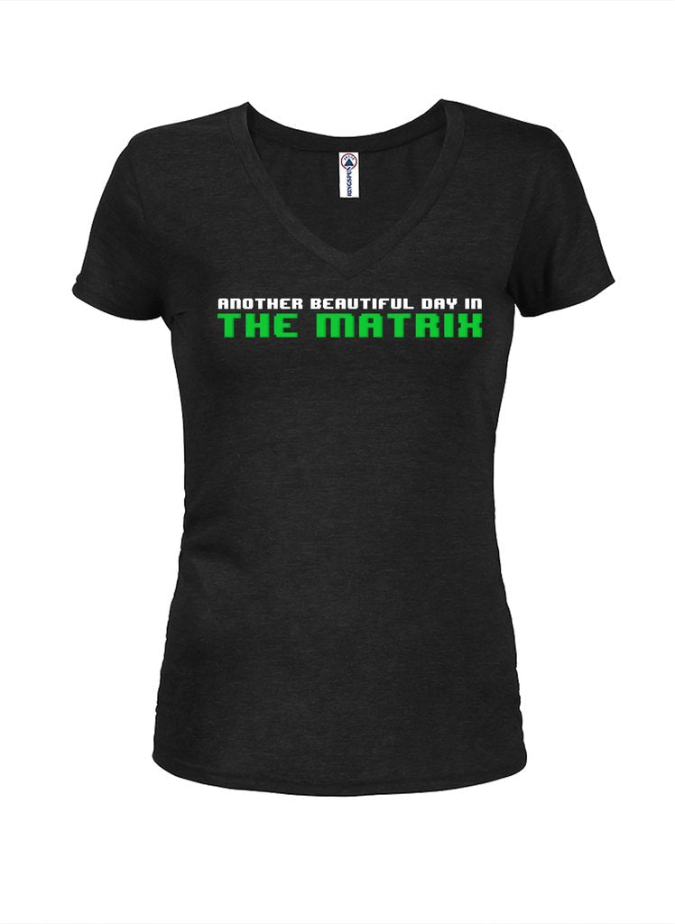 Another Beautiful Day in The Matrix Juniors V Neck T-Shirt product image 1