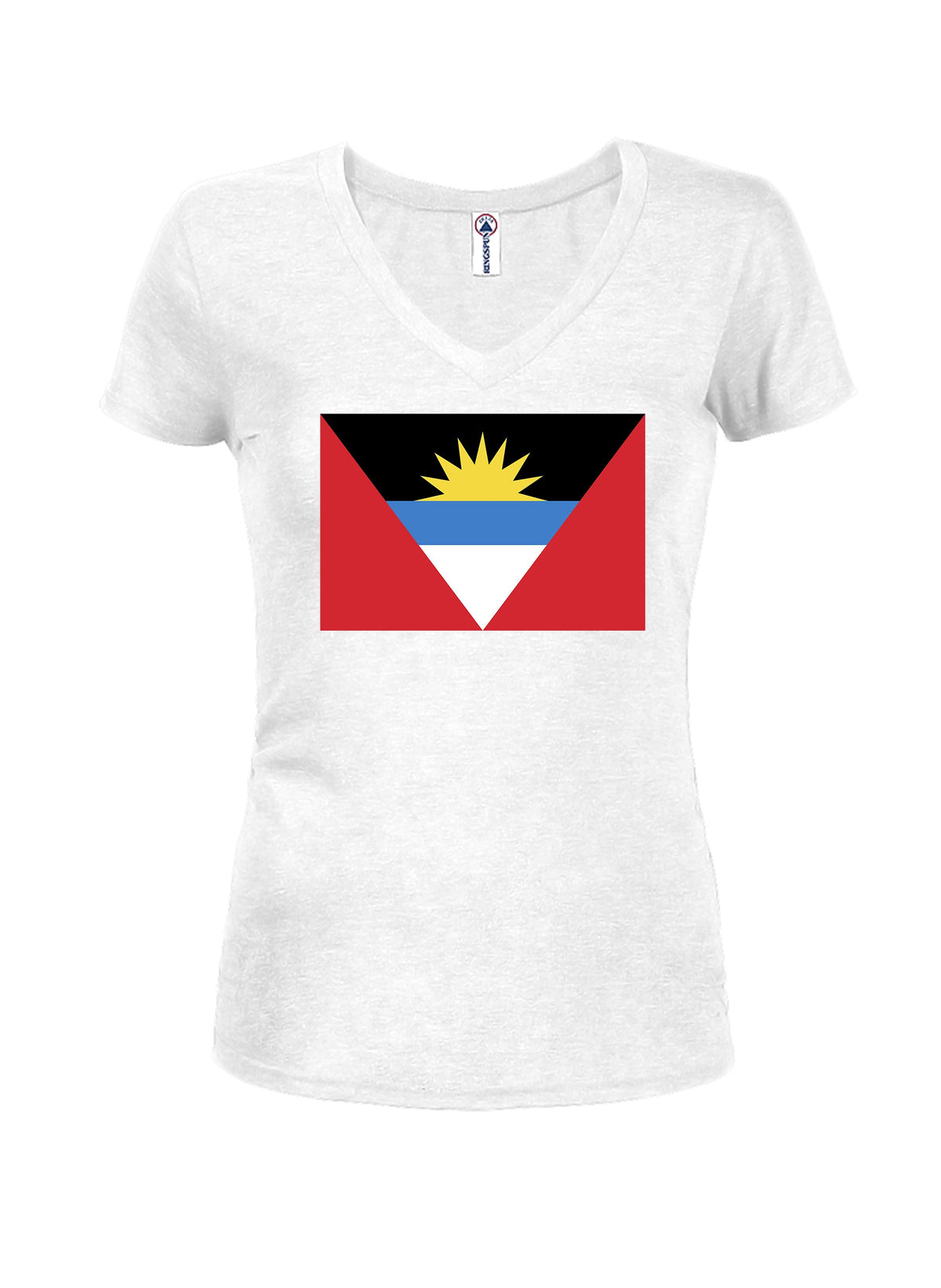 Antigua and Barbuda Flag Juniors V Neck T-Shirt product image 2
