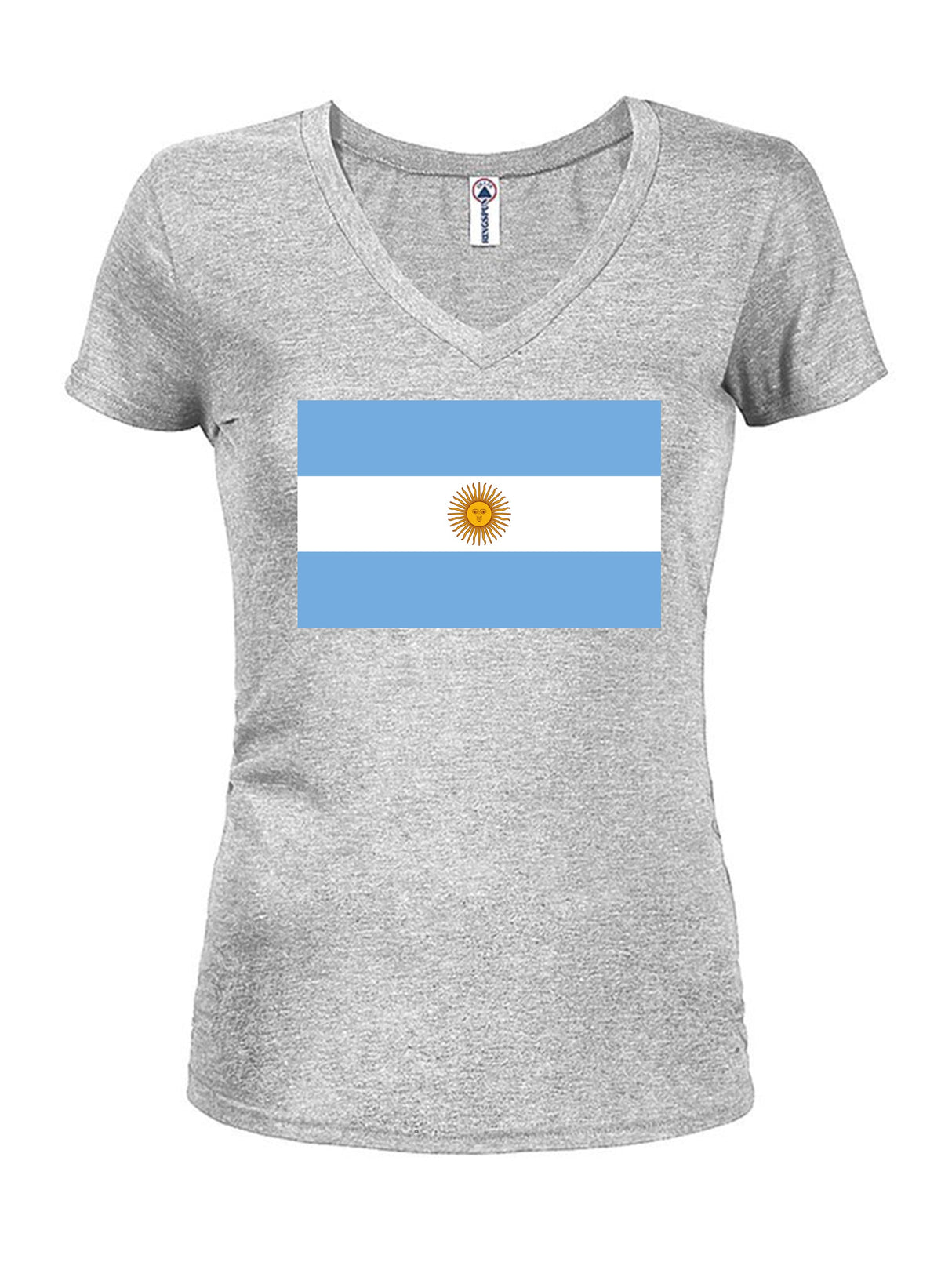 Argentinian Flag Juniors V Neck T-Shirt product image 3