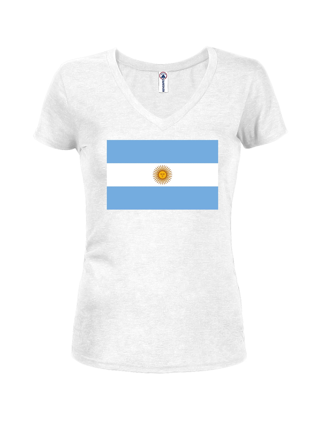 Argentinian Flag Juniors V Neck T-Shirt product image 2