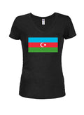 Azerbaijan Flag Juniors V Neck T-Shirt product image 1
