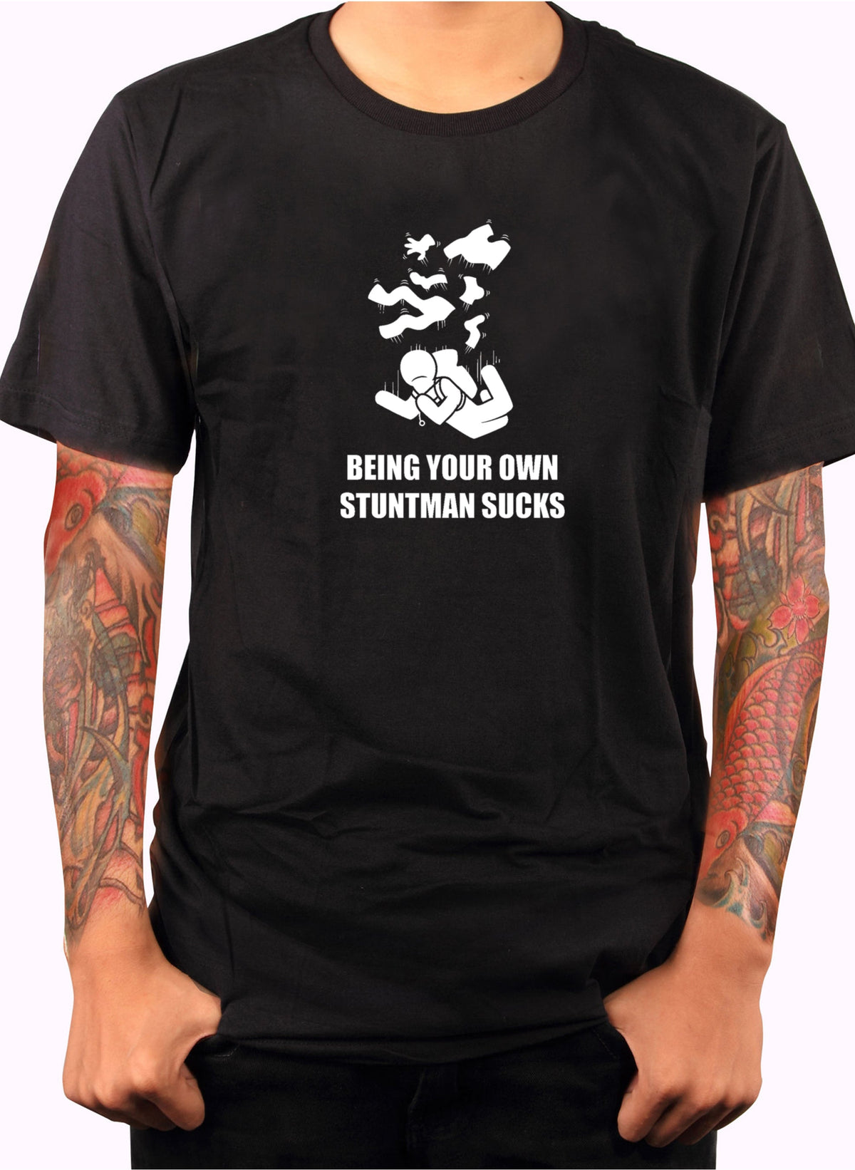 Being Your Own Stuntman Sucks T-Shirt product image 2