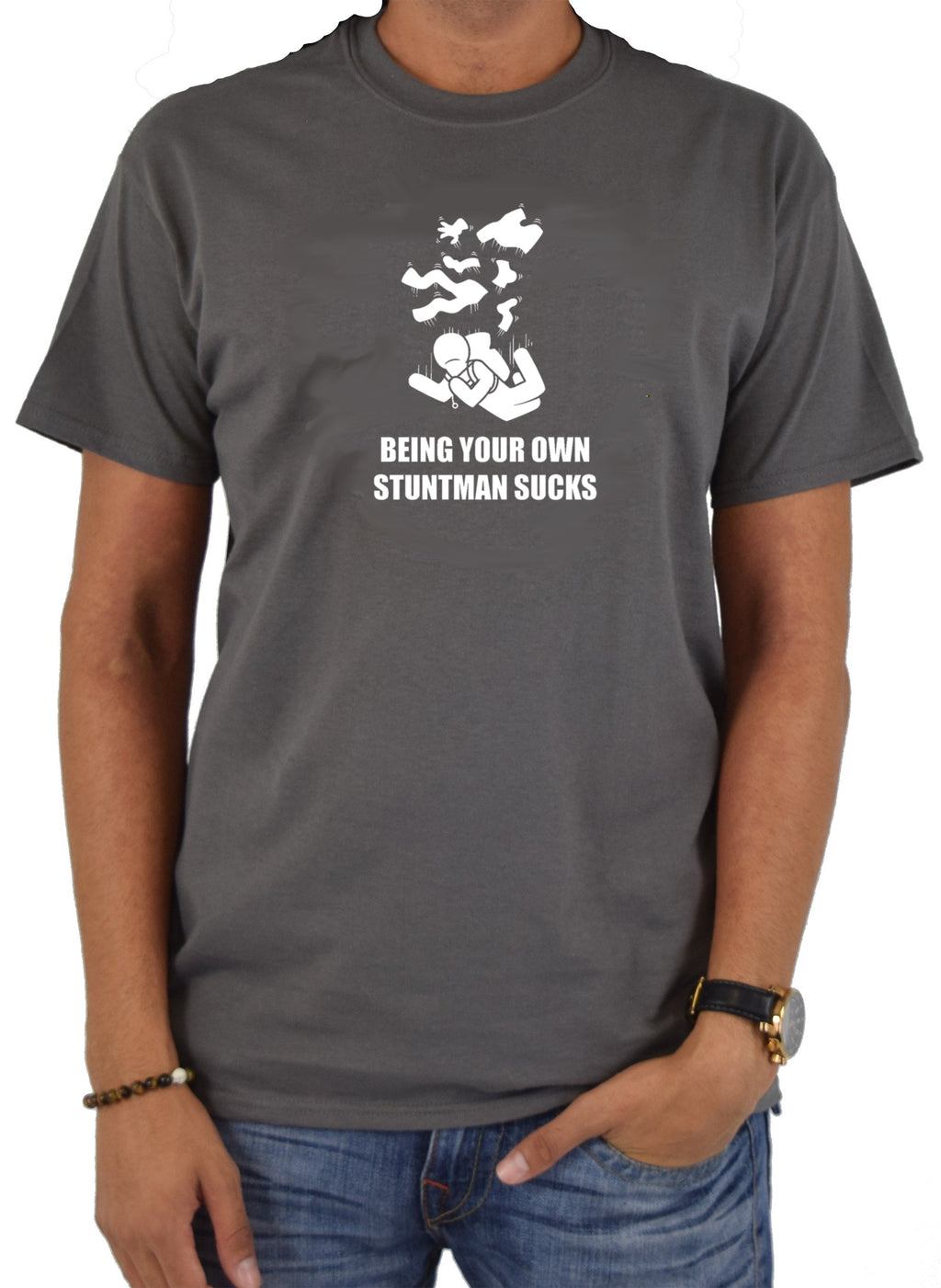 Being Your Own Stuntman Sucks T-Shirt product image 4