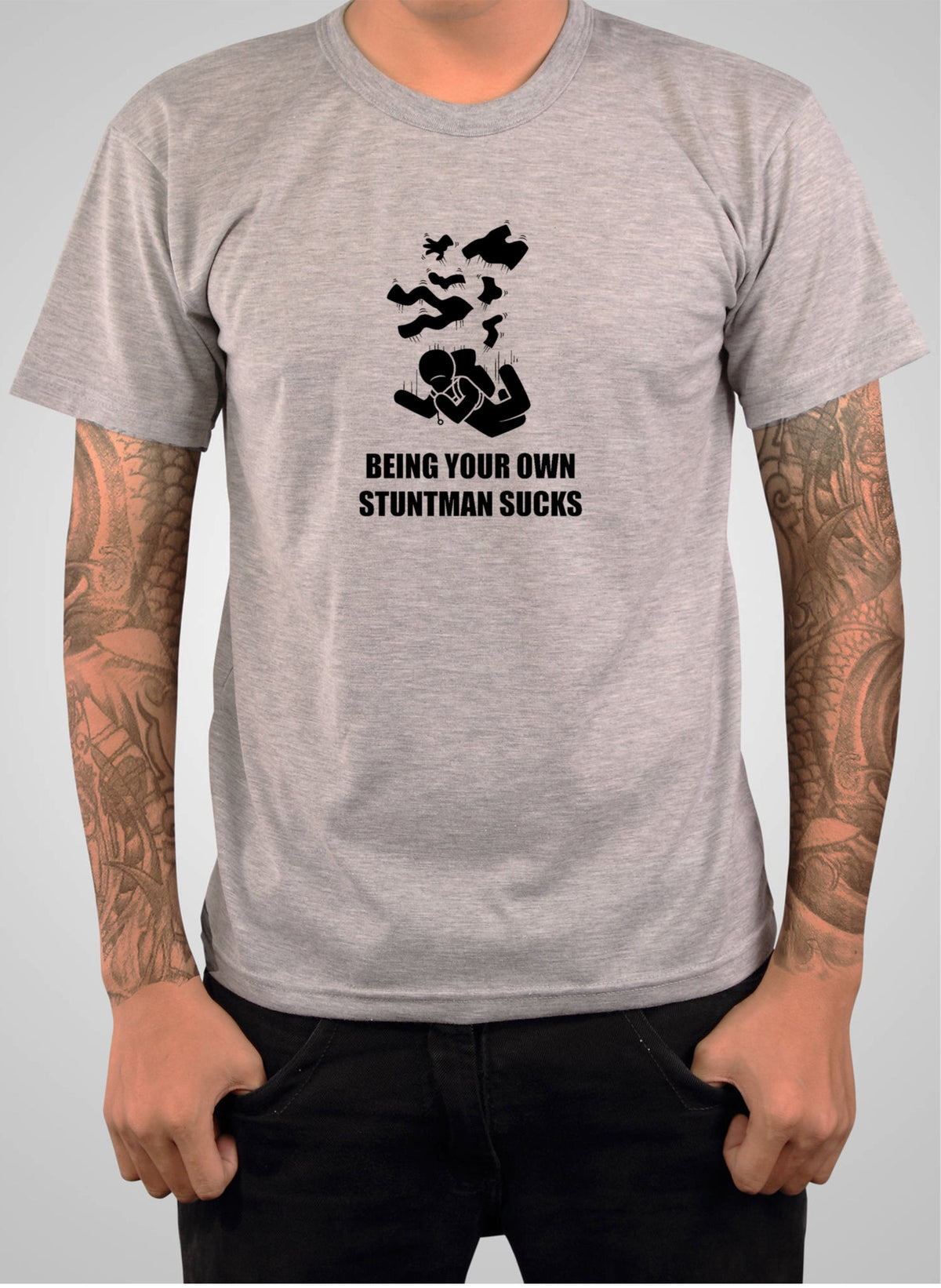 Being Your Own Stuntman Sucks T-Shirt product image 6