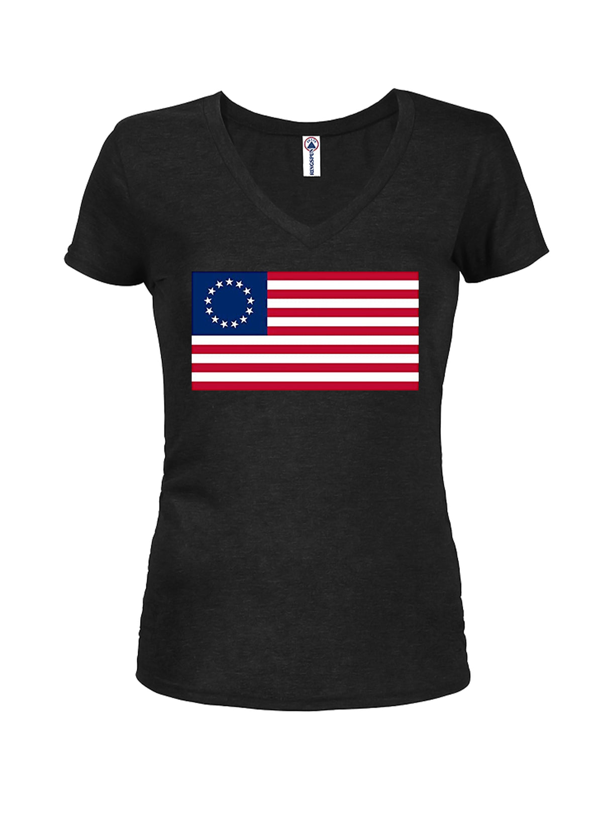 American Flag Betsy Ross 13 Colonies Juniors V Neck T-Shirt product image 1