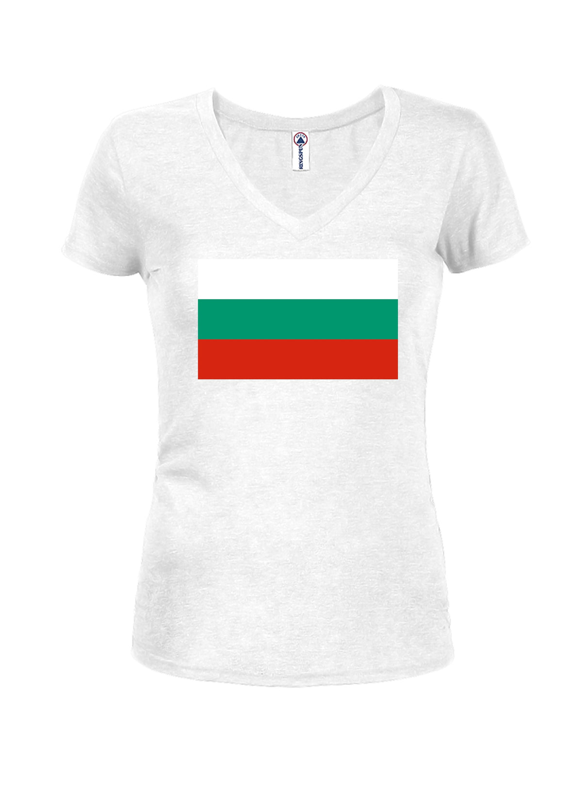 Bulgarian Flag Juniors V Neck T-Shirt product image 2