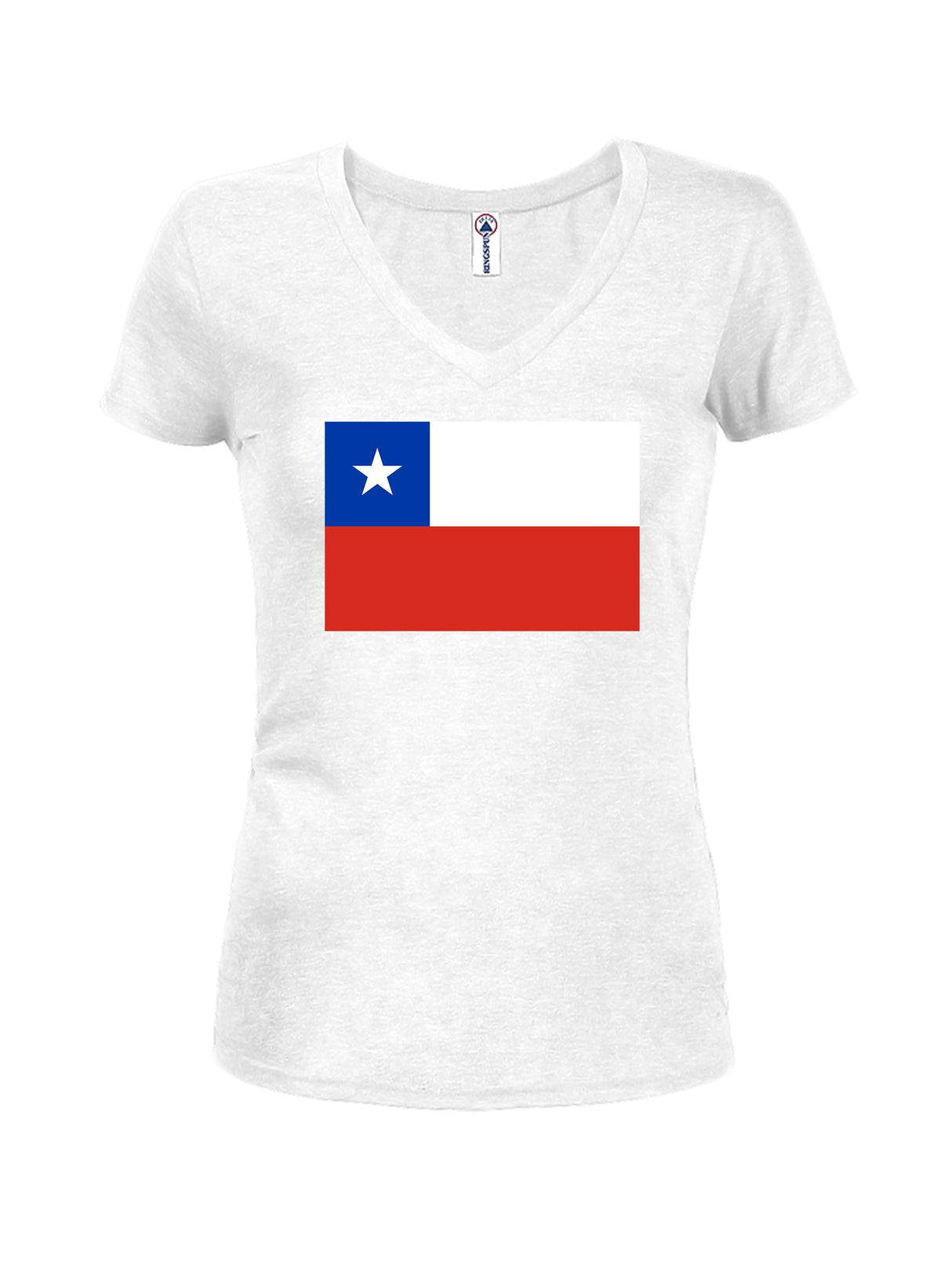 Chilean Flag Juniors V Neck T-Shirt product image 2
