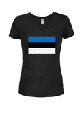 Estonian Flag Juniors V Neck T-Shirt product image 1