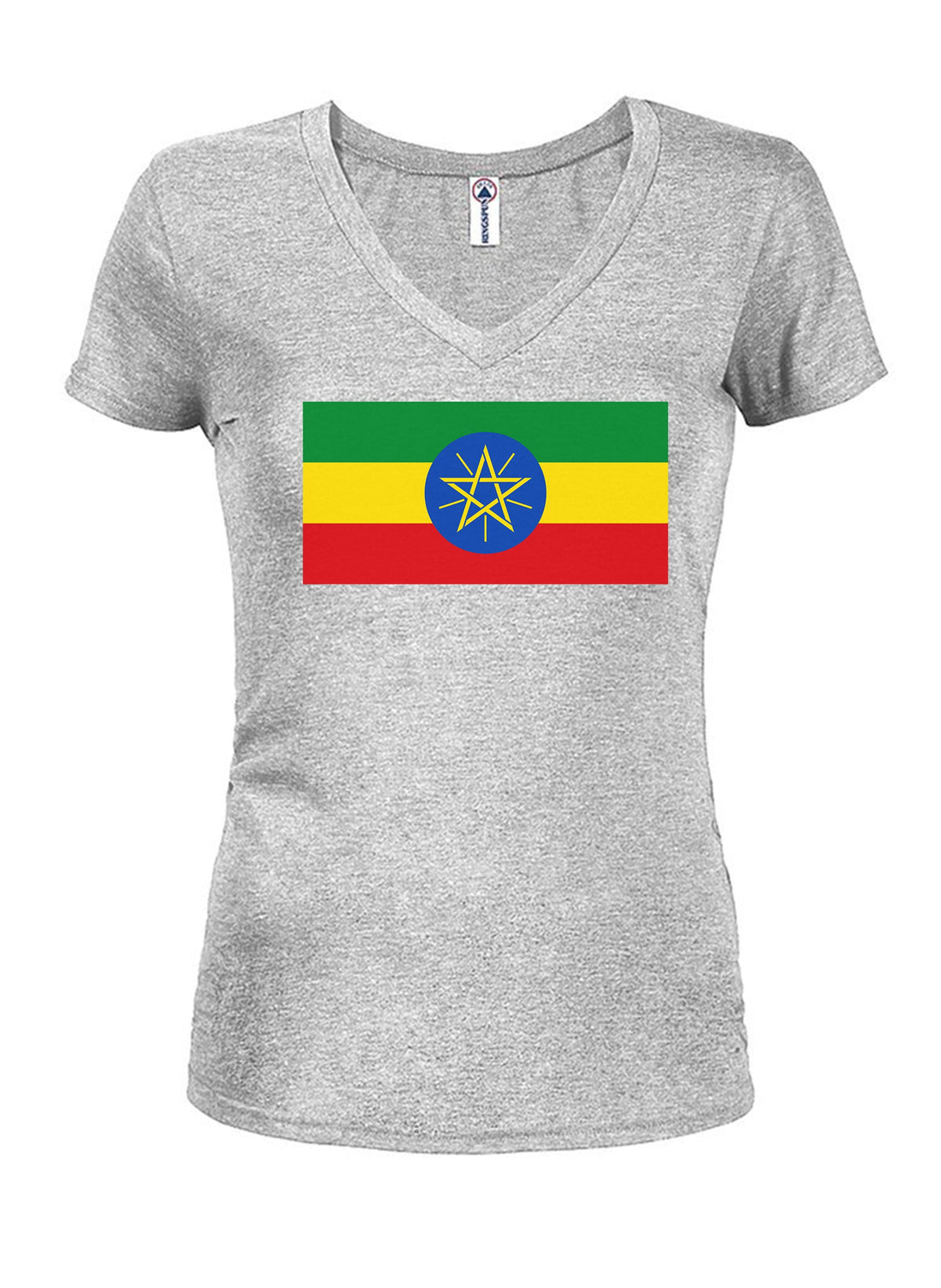 Ethiopian Flag Juniors V Neck T-Shirt product image 3