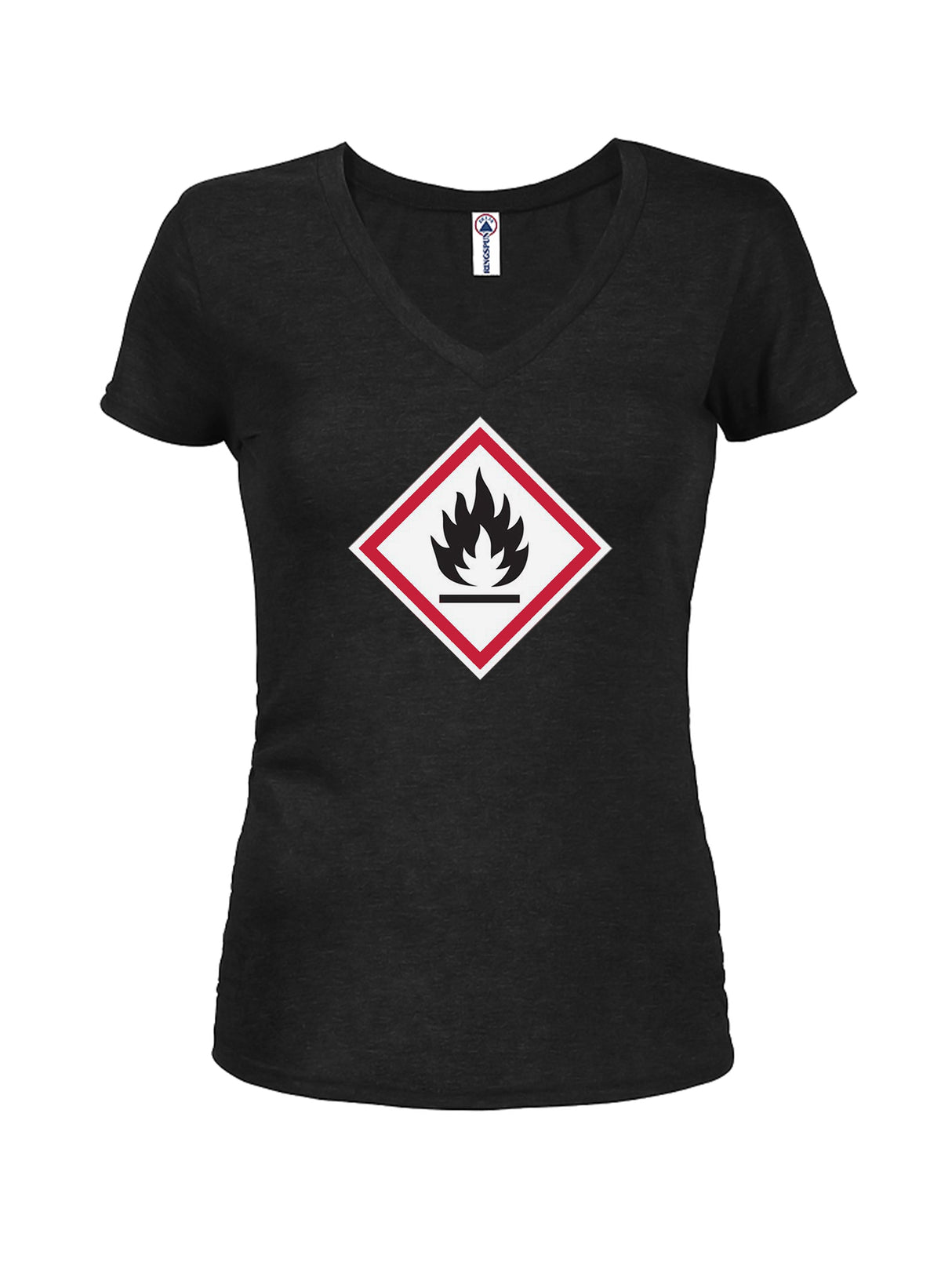 Fire Hazard Symbol Juniors V Neck T-Shirt product image 1