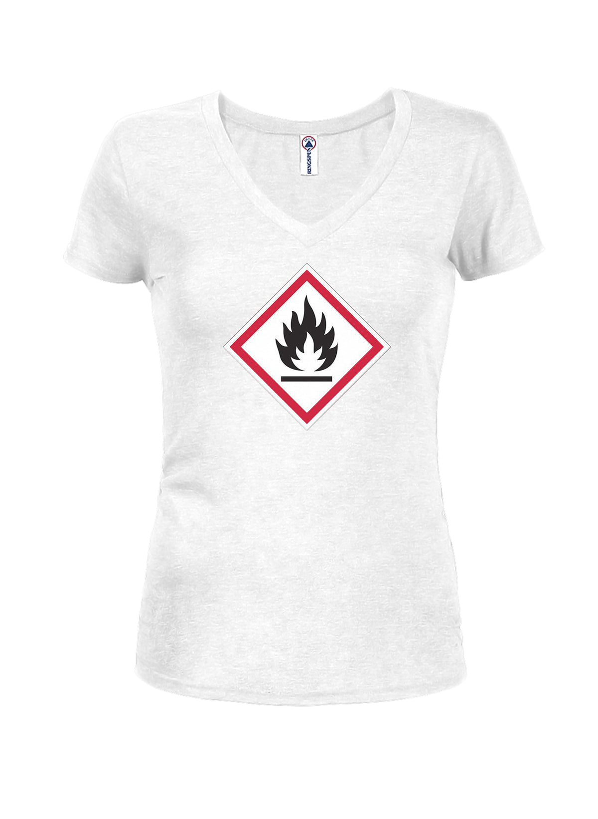Fire Hazard Symbol Juniors V Neck T-Shirt product image 2