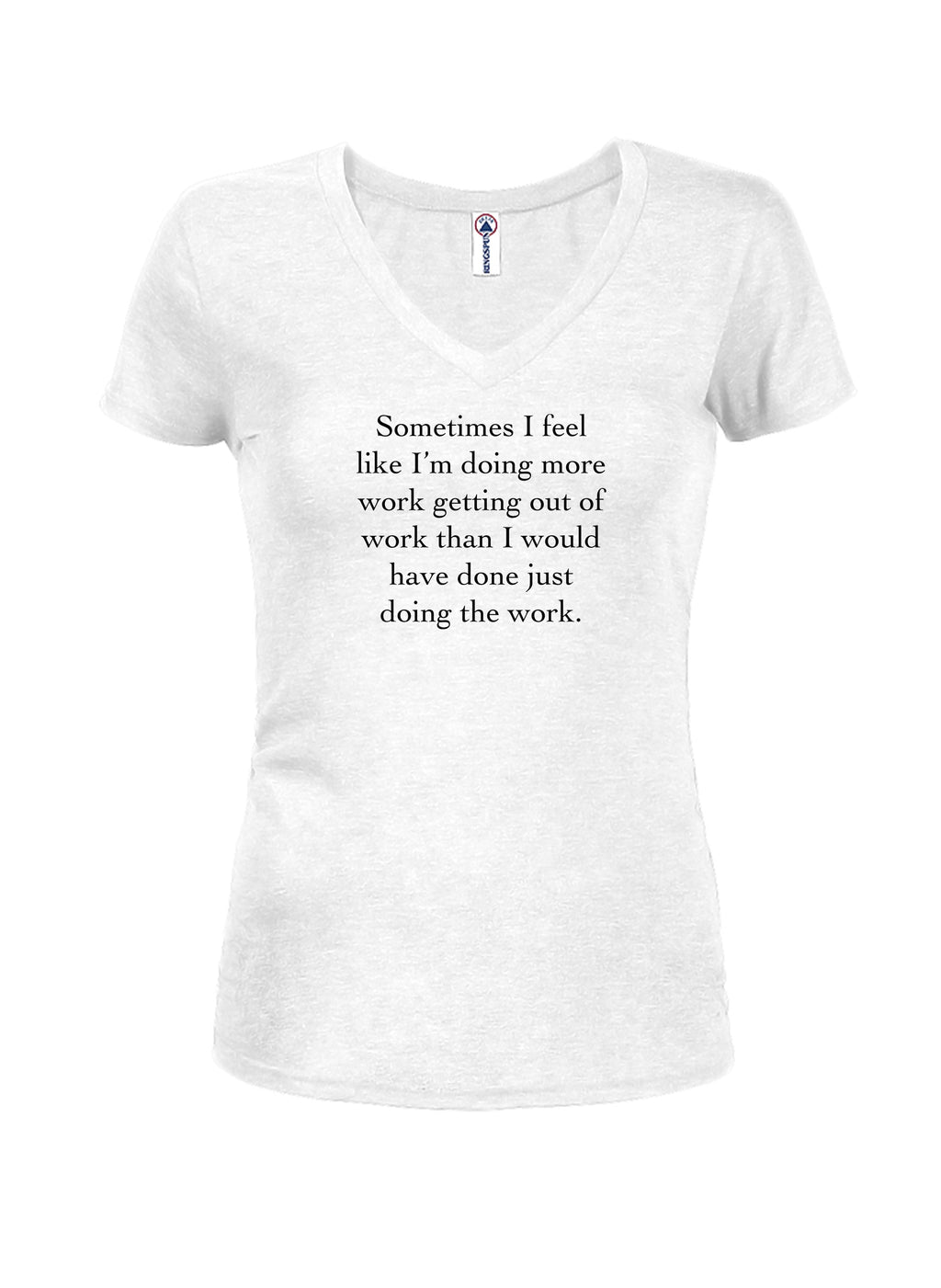I'm doing more work getting out of Juniors V Neck T-Shirt product image 2