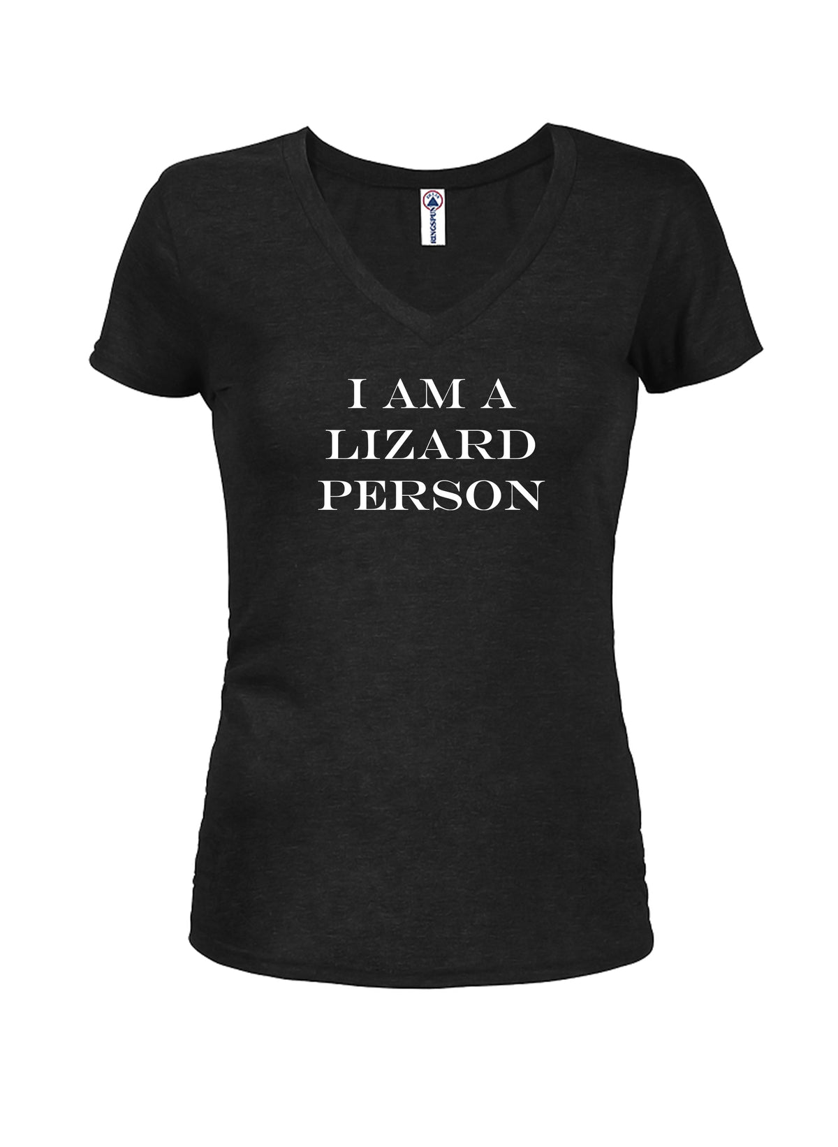 I am a lizard person Juniors V Neck T-Shirt product image 1