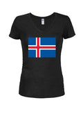 Icelander Flag Juniors V Neck T-Shirt product image 1