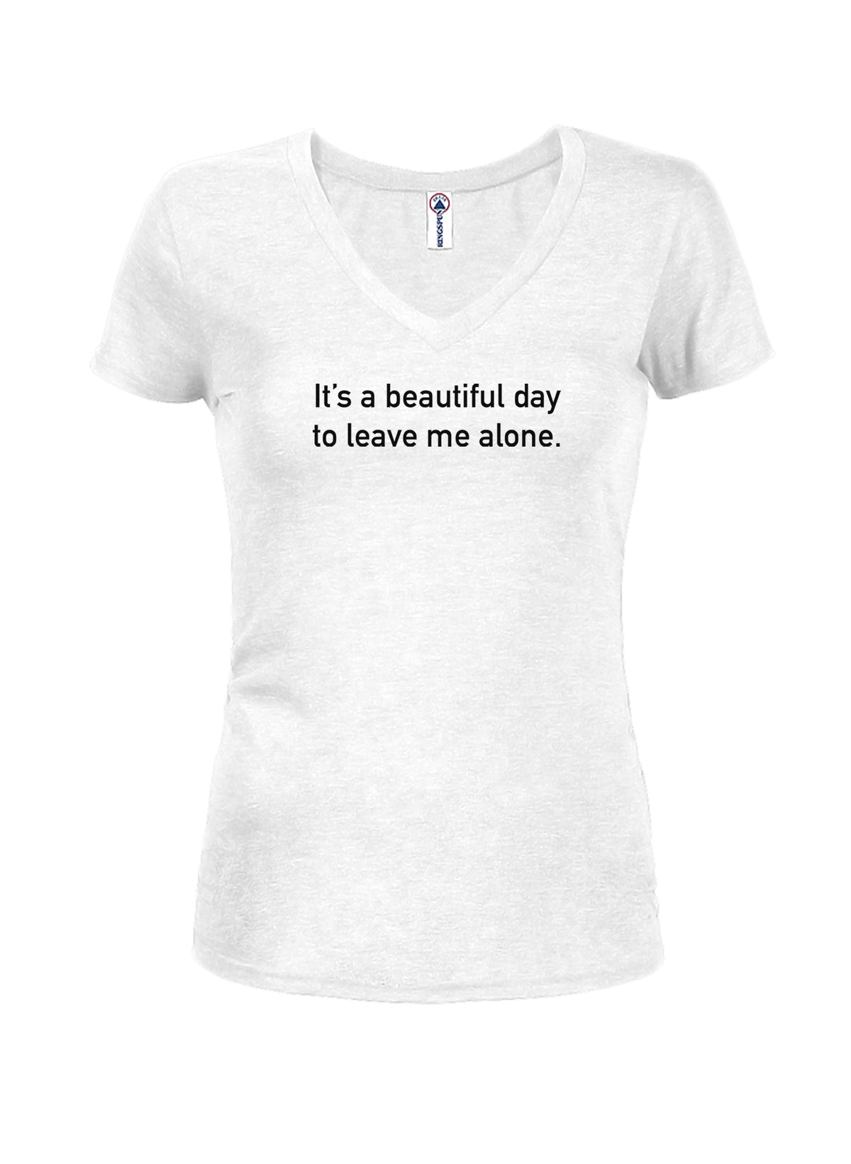 It’s a beautiful day to leave me alone Juniors V Neck product image 2