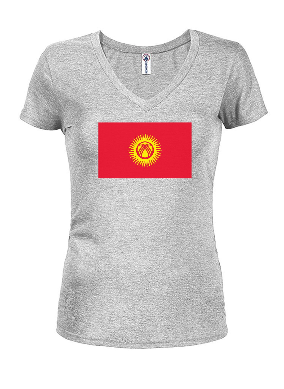 Kyrgyzstani Flag Juniors V Neck T-Shirt product image 3