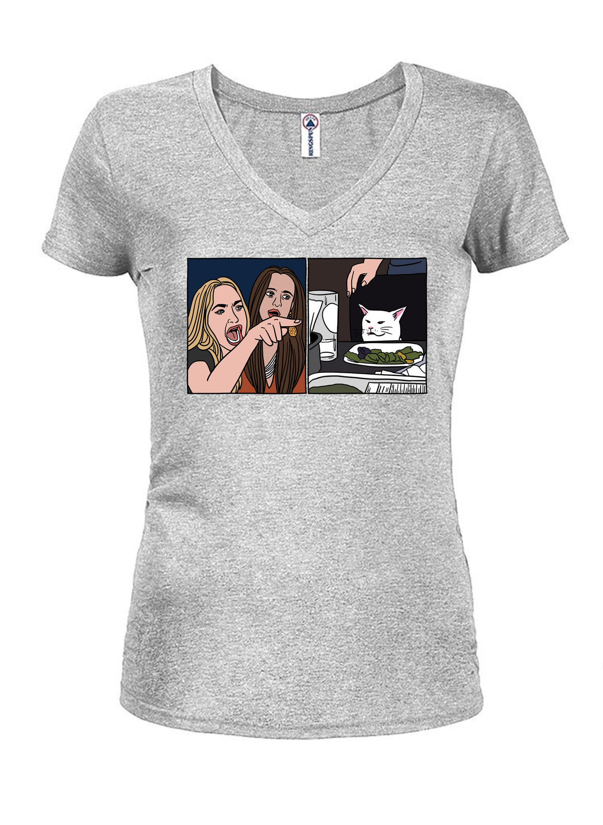 Lady Cat Juniors V Neck T-Shirt product image 3