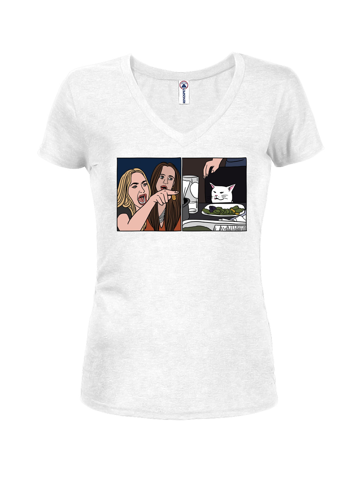 Lady Cat Juniors V Neck T-Shirt product image 2