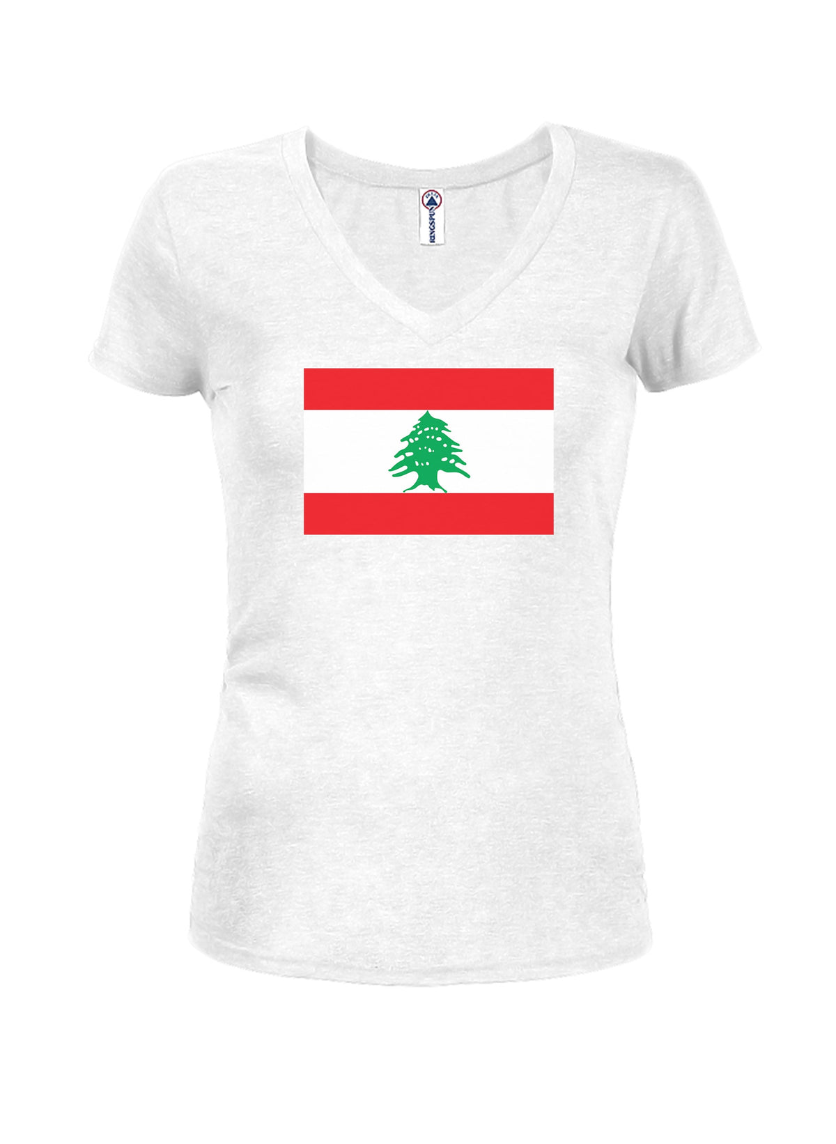 Lebanese Flag Juniors V Neck T-Shirt product image 2
