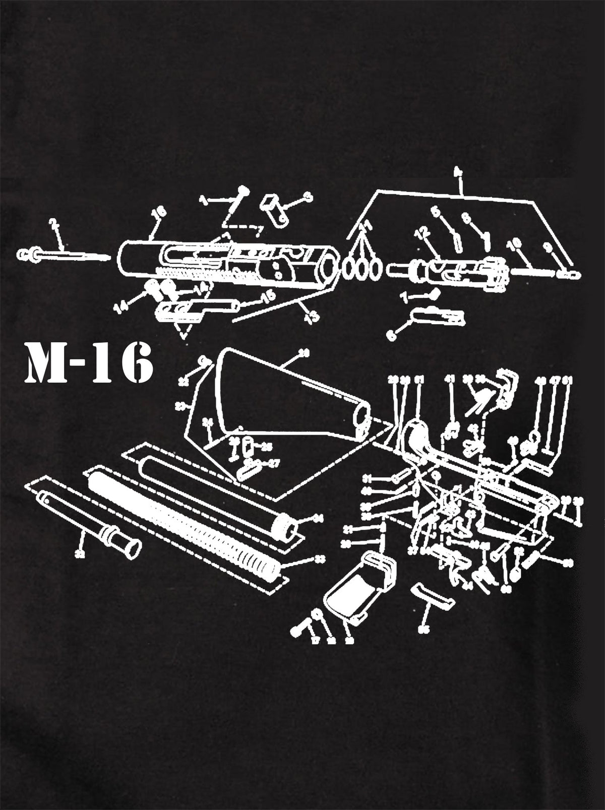 M-16 Schematic T-Shirt product image 1