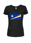 Marshallese Flag Juniors V Neck T-Shirt product image 1