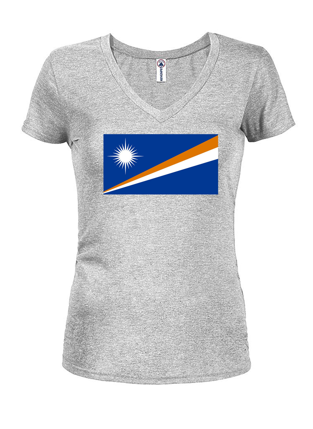 Marshallese Flag Juniors V Neck T-Shirt product image 3