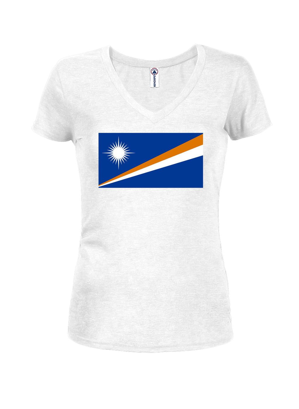 Marshallese Flag Juniors V Neck T-Shirt product image 2
