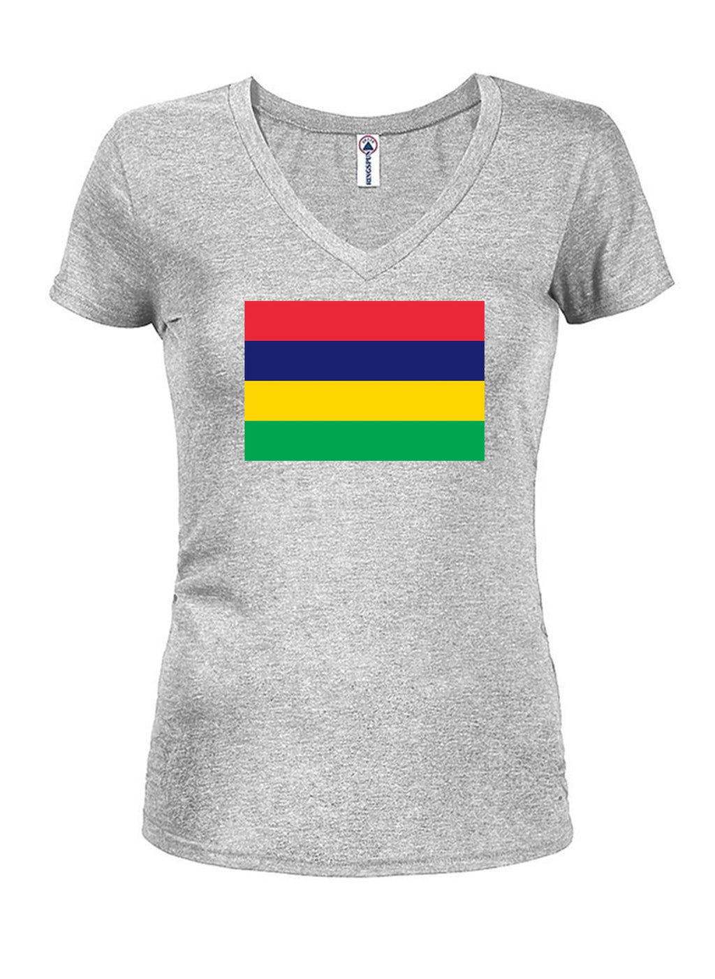 Mauritian Flag Juniors V Neck T-Shirt product image 3