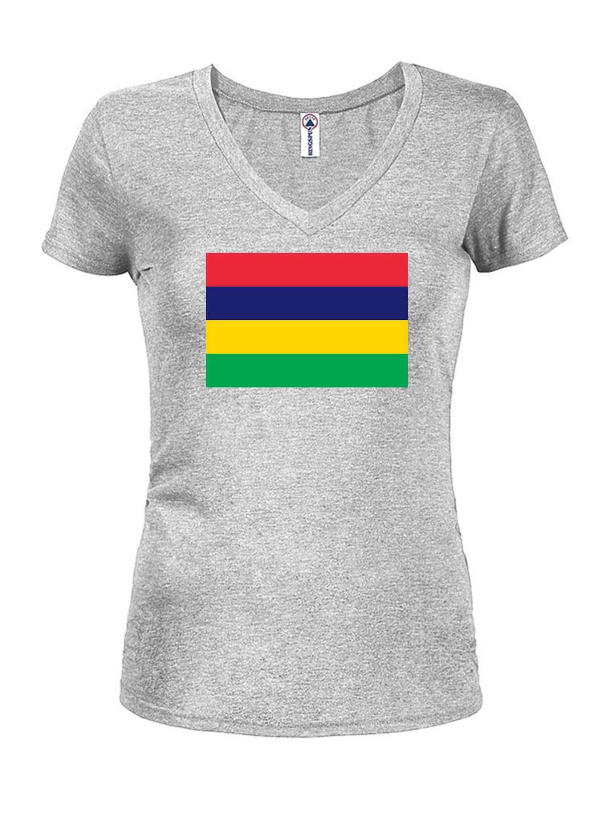 Mauritian Flag Juniors V Neck T-Shirt product image 3