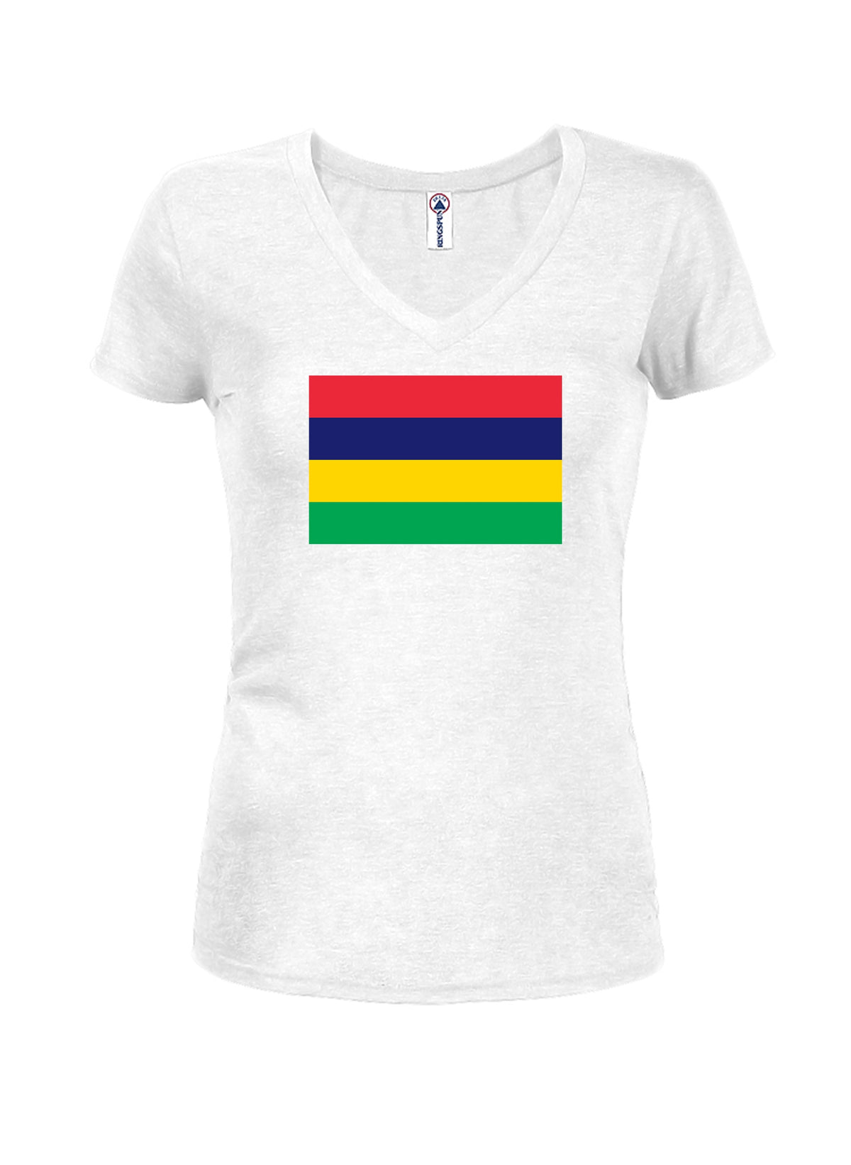 Mauritian Flag Juniors V Neck T-Shirt product image 2
