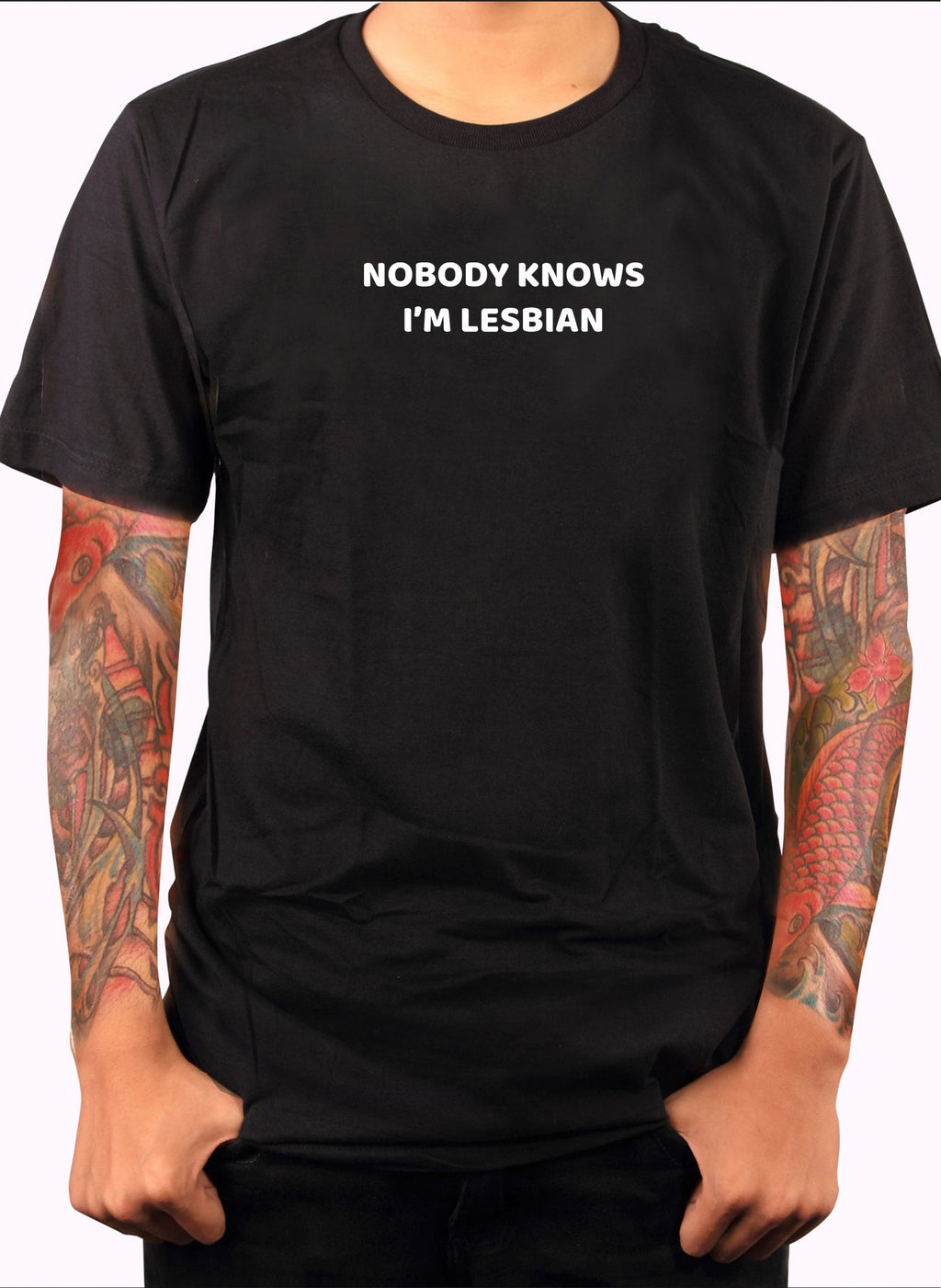 NOBODY KNOWS I’M LESBIAN T-Shirt product image 2