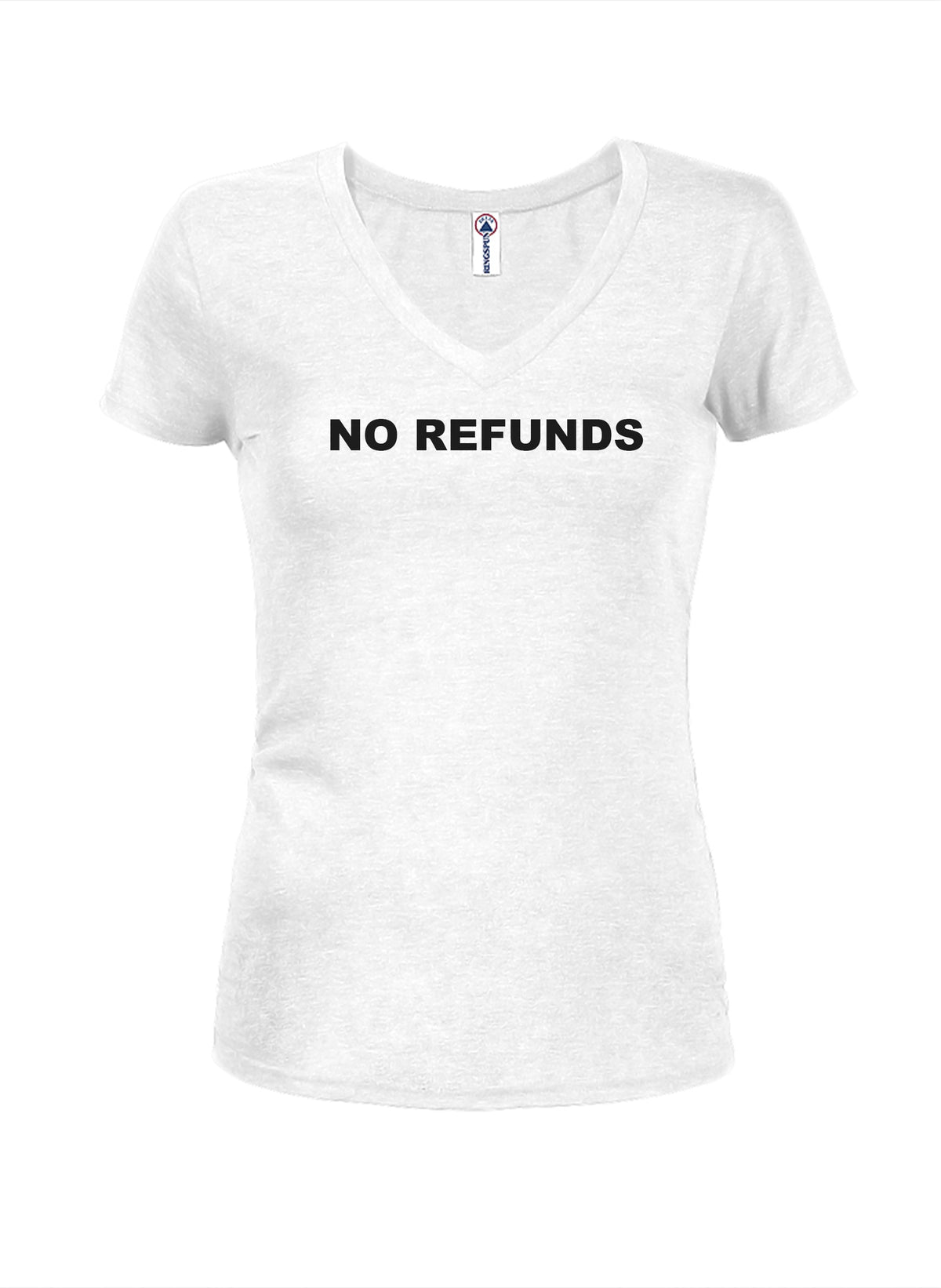 NO REFUNDS Juniors V Neck T-Shirt product image 2