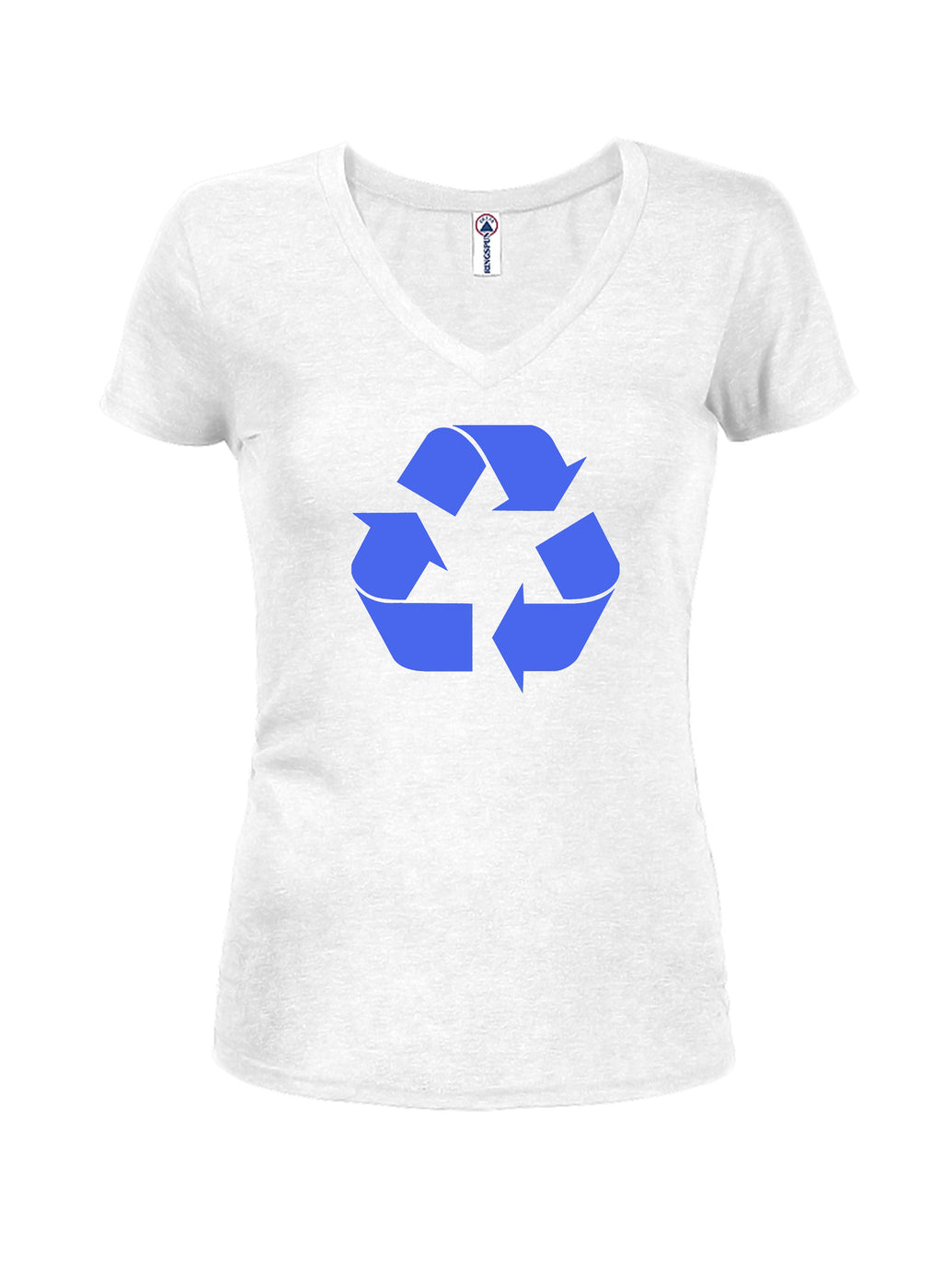 Recycling Symbol Juniors V Neck T-Shirt product image 2