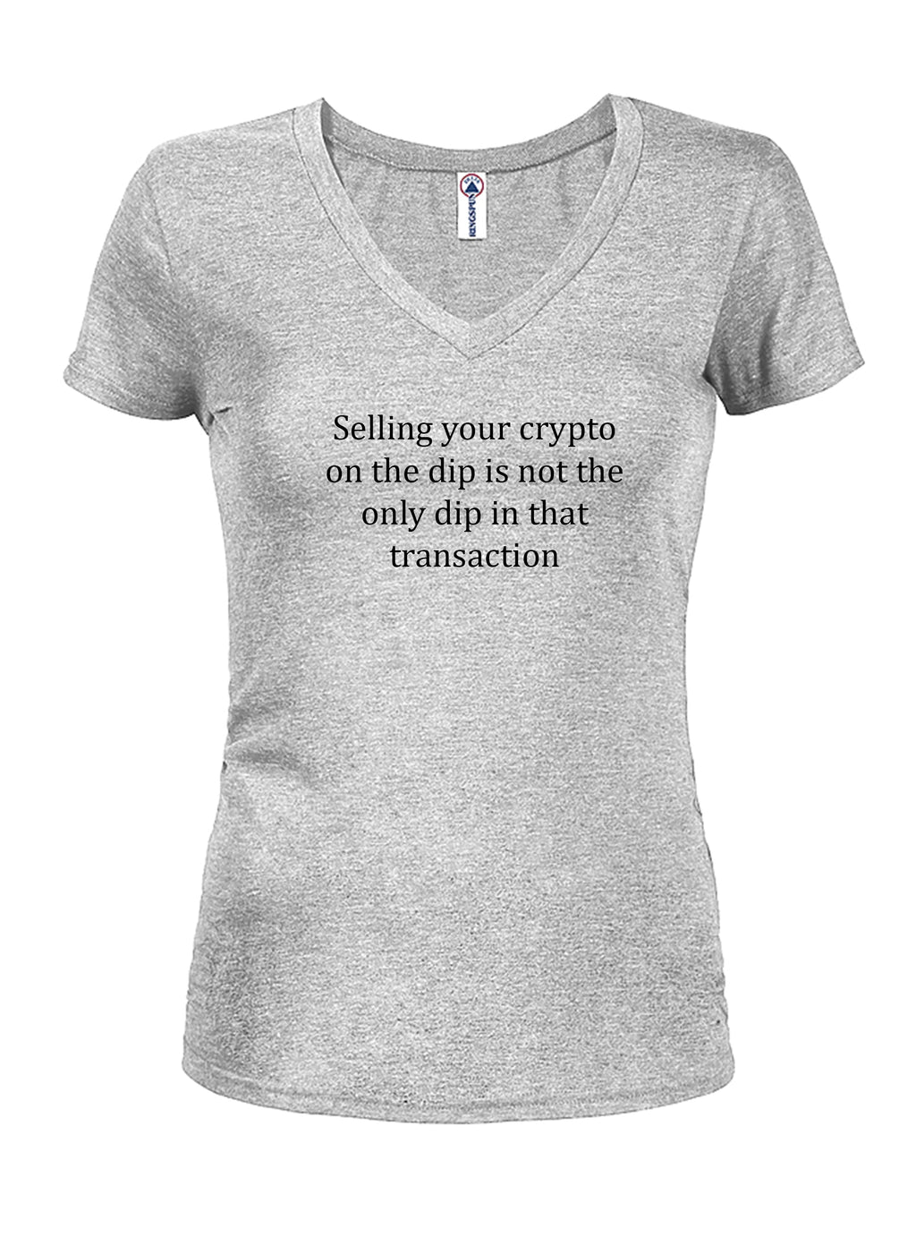 Selling your crypto on the dip Juniors V Neck T-Shirt product image 3