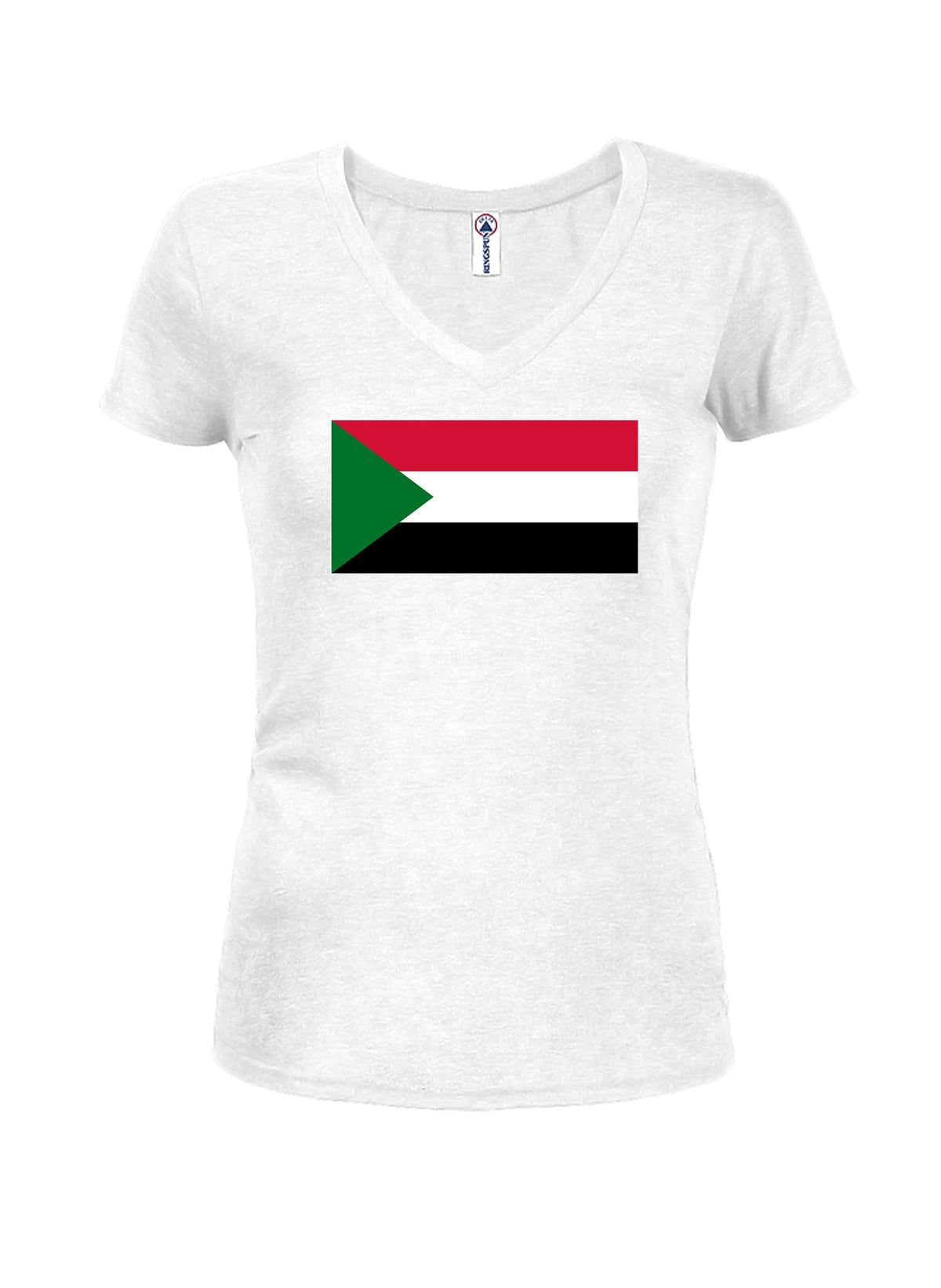 Sudanese Flag Juniors V Neck T-Shirt product image 2