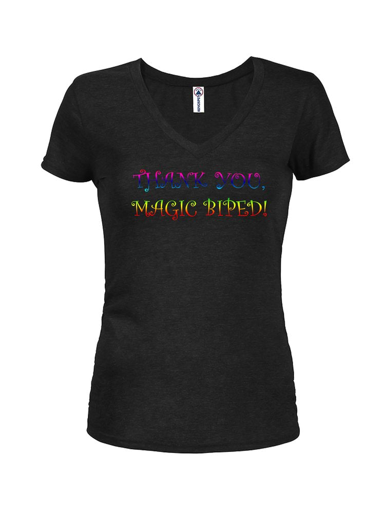 THANK YOU, MAGIC BIPED! Juniors V Neck T-Shirt product image 1