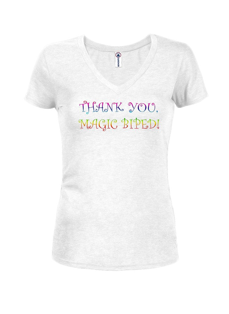 THANK YOU, MAGIC BIPED! Juniors V Neck T-Shirt product image 3