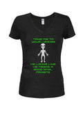 Take me to your leader He needs anal probing Juniors V Neck product image 1