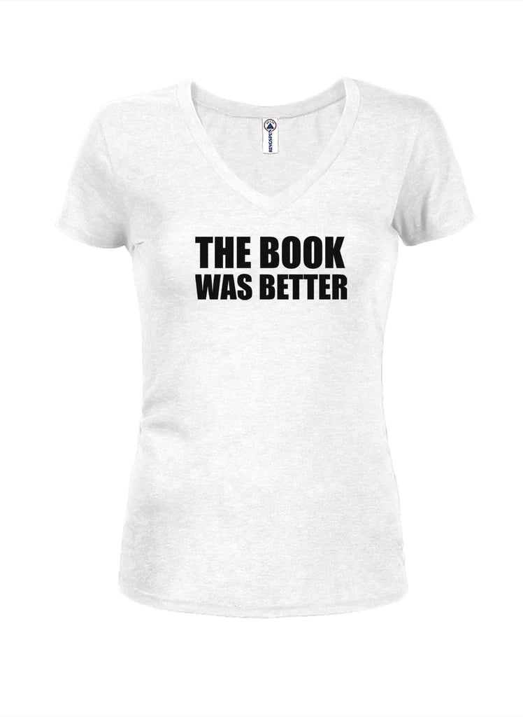 The Book Was Better Juniors V Neck T-Shirt product image 2