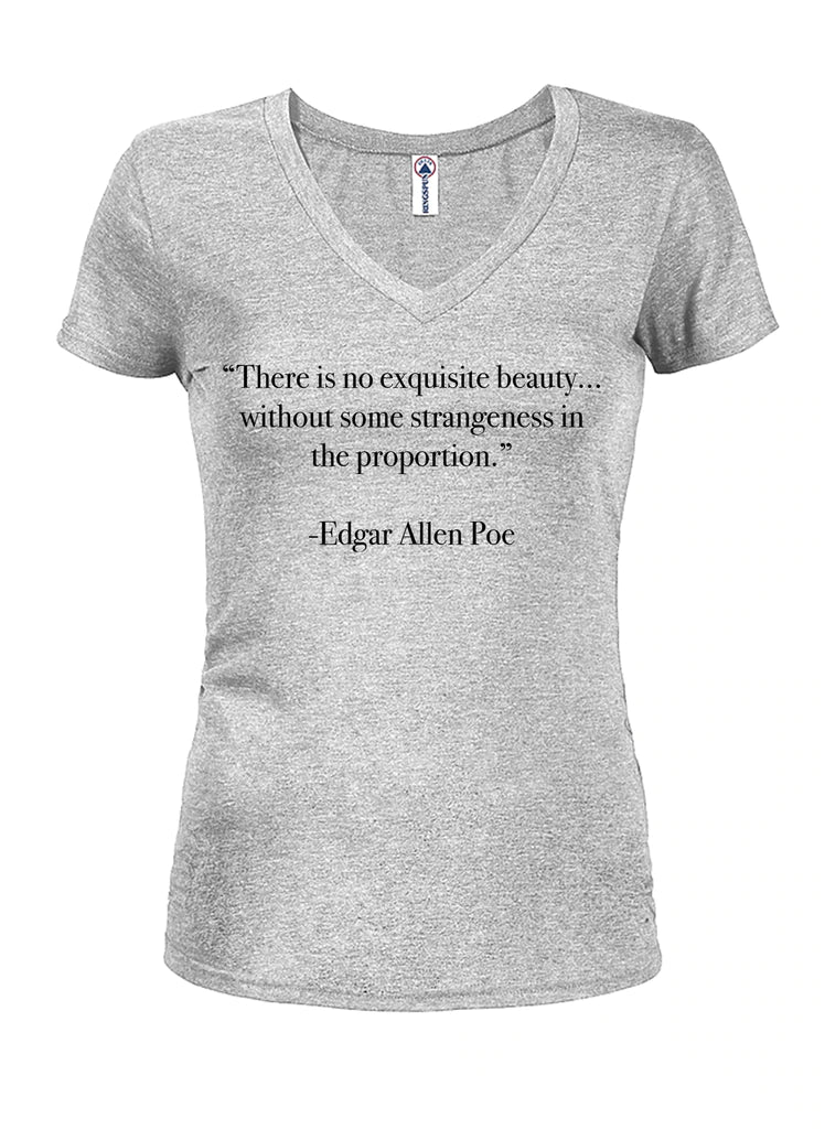 There is no exquisite beauty Juniors V Neck T-Shirt product image 3