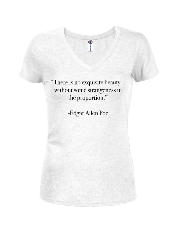 There is no exquisite beauty Juniors V Neck T-Shirt product image 2