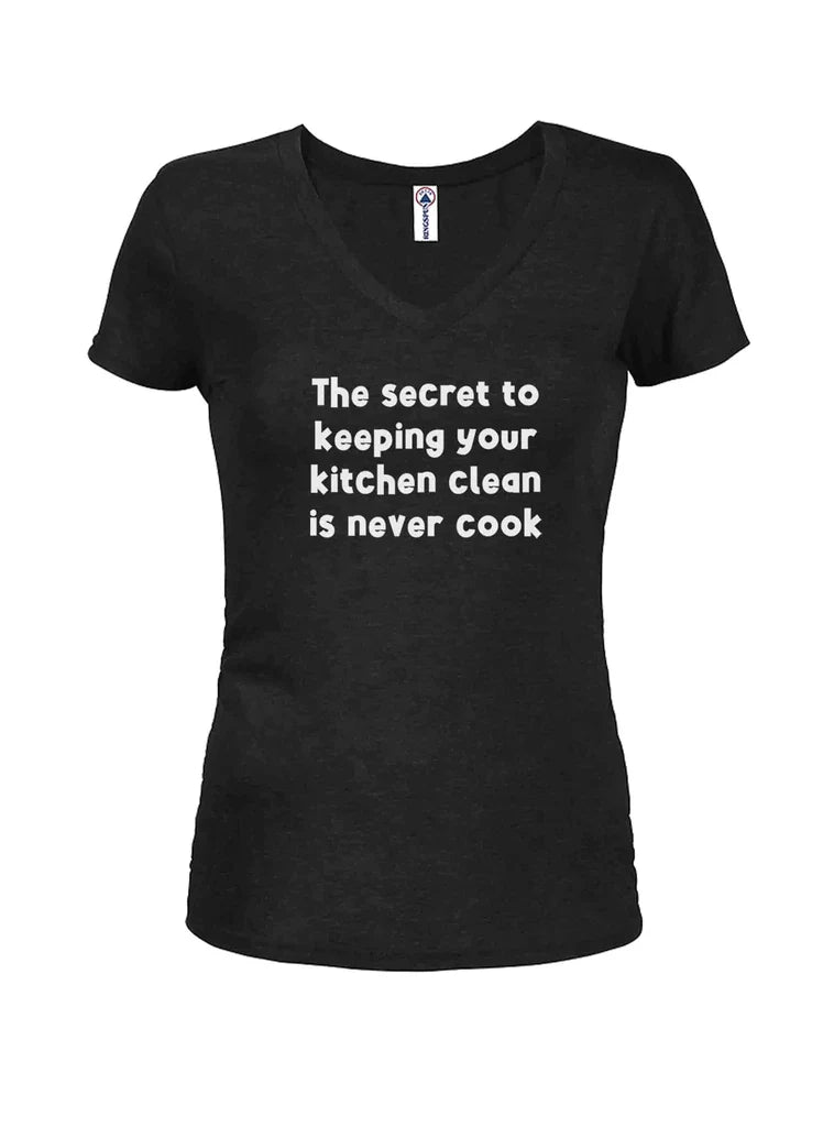 The secret to keeping your kitchen clean Juniors V Neck product image 1