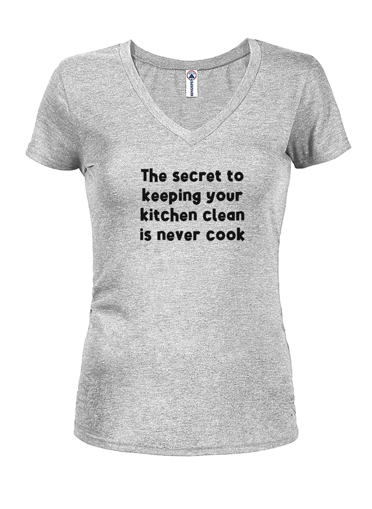 The secret to keeping your kitchen clean Juniors V Neck product image 3