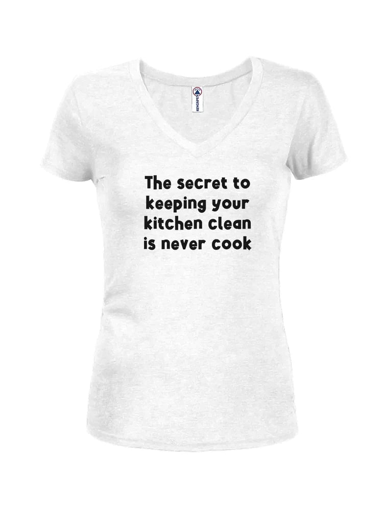 The secret to keeping your kitchen clean Juniors V Neck product image 2