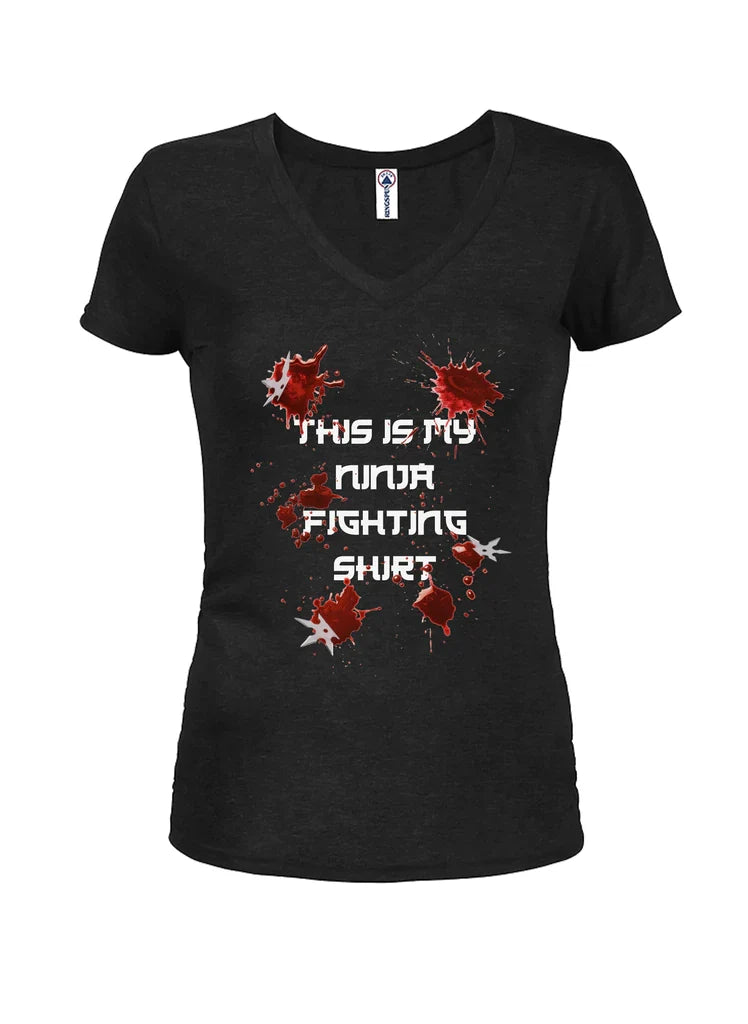 This is My Ninja Fighting Shirt Juniors V Neck T-Shirt product image 1